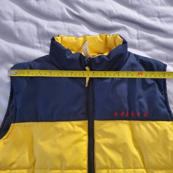 Dejavu Puffer Sporty Vest- Color Block Blue/Yellow- Size 14 Youth (Small… - Picture 9 of 16